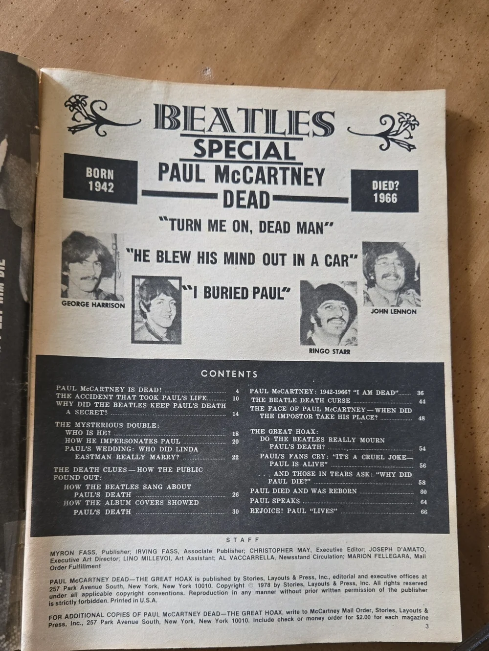 Vintage Beatles Magazine Paul McCartney Dead - Picture 2 of 7